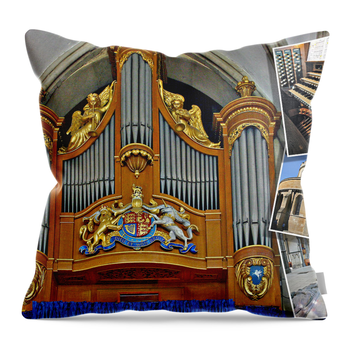 Temple Throw Pillow featuring the photograph Temple Church London #1 by Jenny Setchell