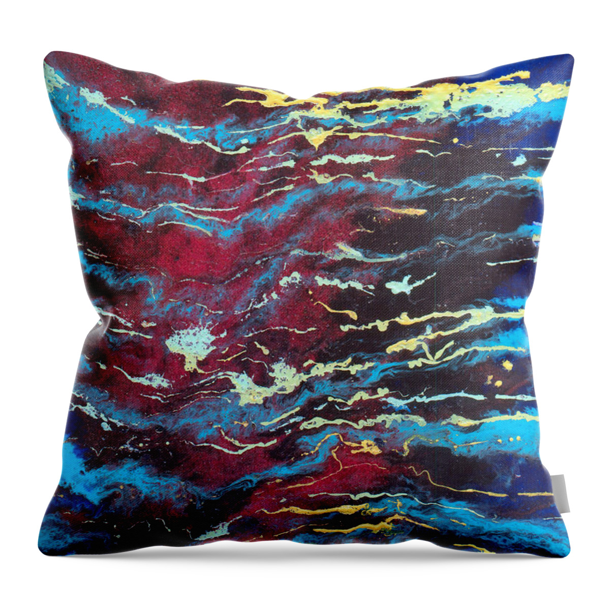 Resin Art Throw Pillow featuring the mixed media Tempted #1 by Jane Biven