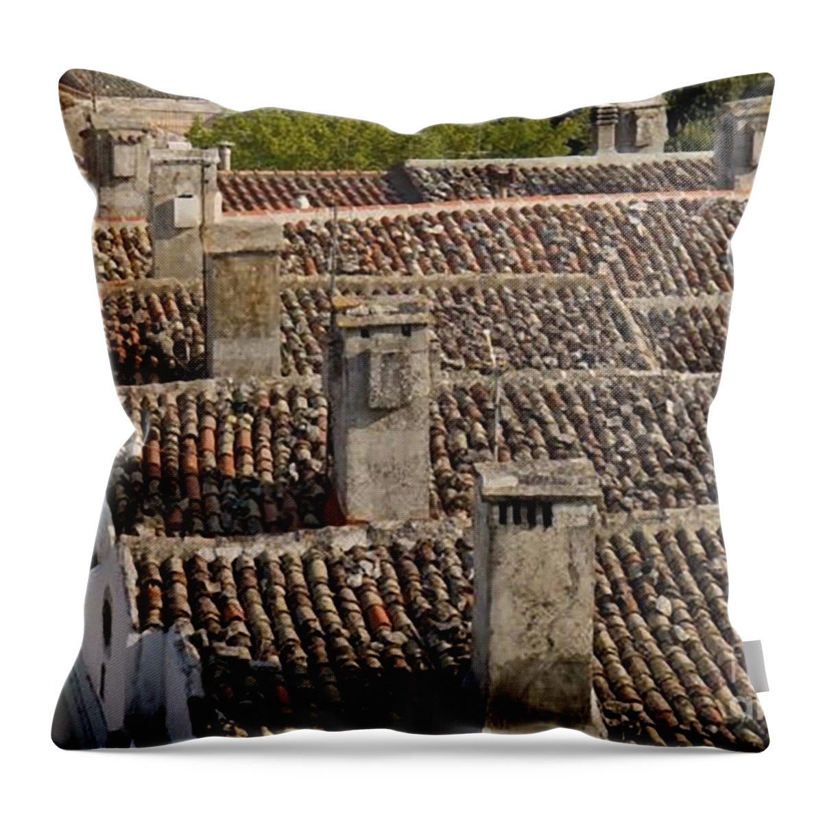 Tiles Throw Pillow featuring the photograph Tetti #1 by Archangelus Gallery