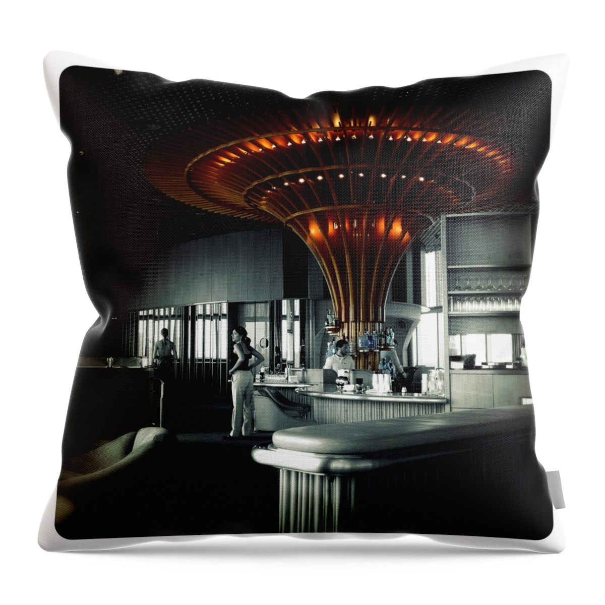 Standard Hotel Throw Pillow featuring the photograph The Bar #2 by Natasha Marco