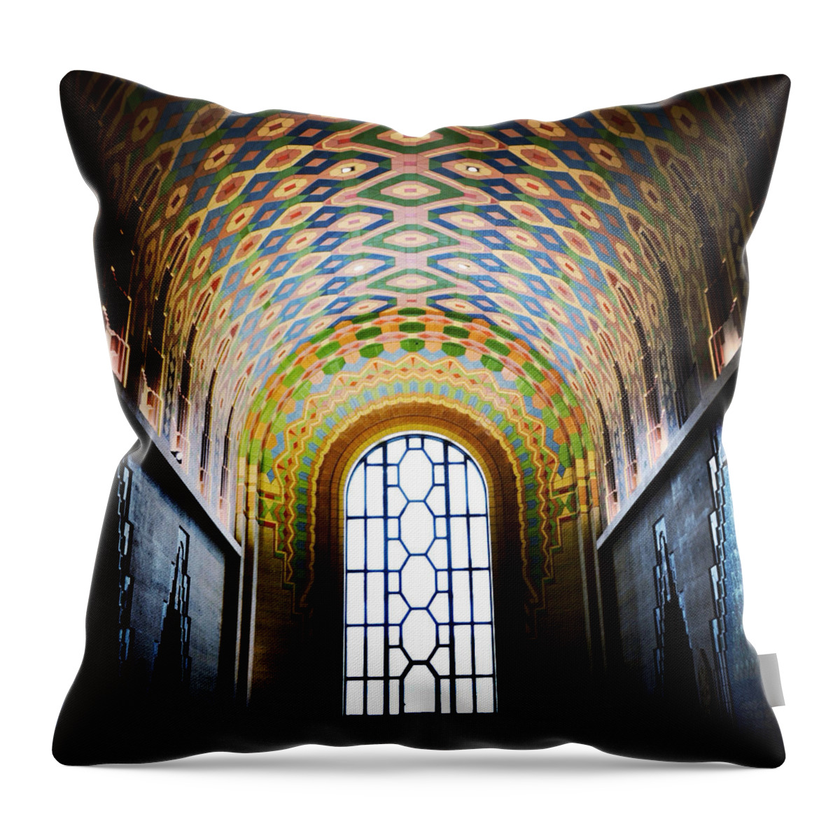Architecture Throw Pillow featuring the photograph The Cathedral of Finance #2 by Natasha Marco