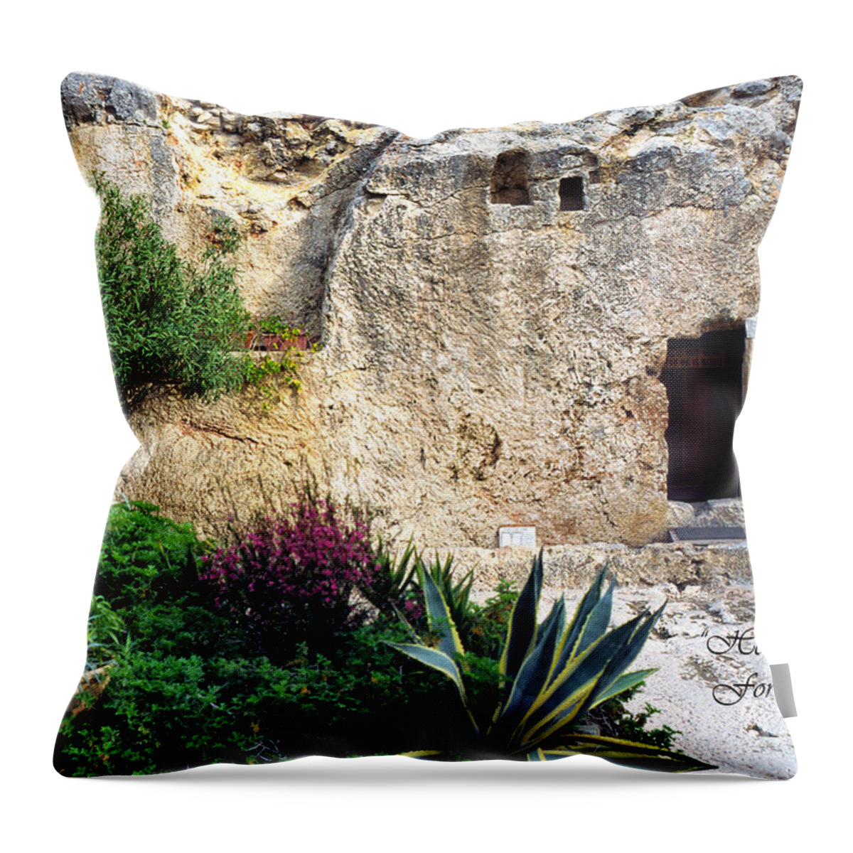 Israel Throw Pillow featuring the photograph The Empty Tomb #1 by Thomas R Fletcher