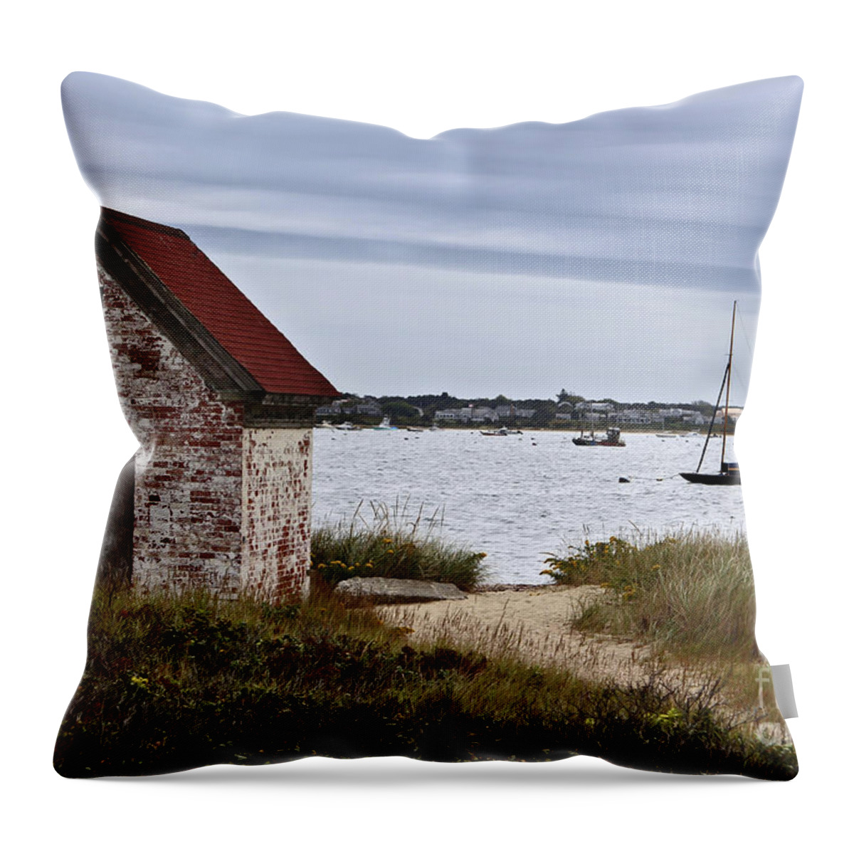 Massachusetts Throw Pillow featuring the photograph The Path by Karin Pinkham