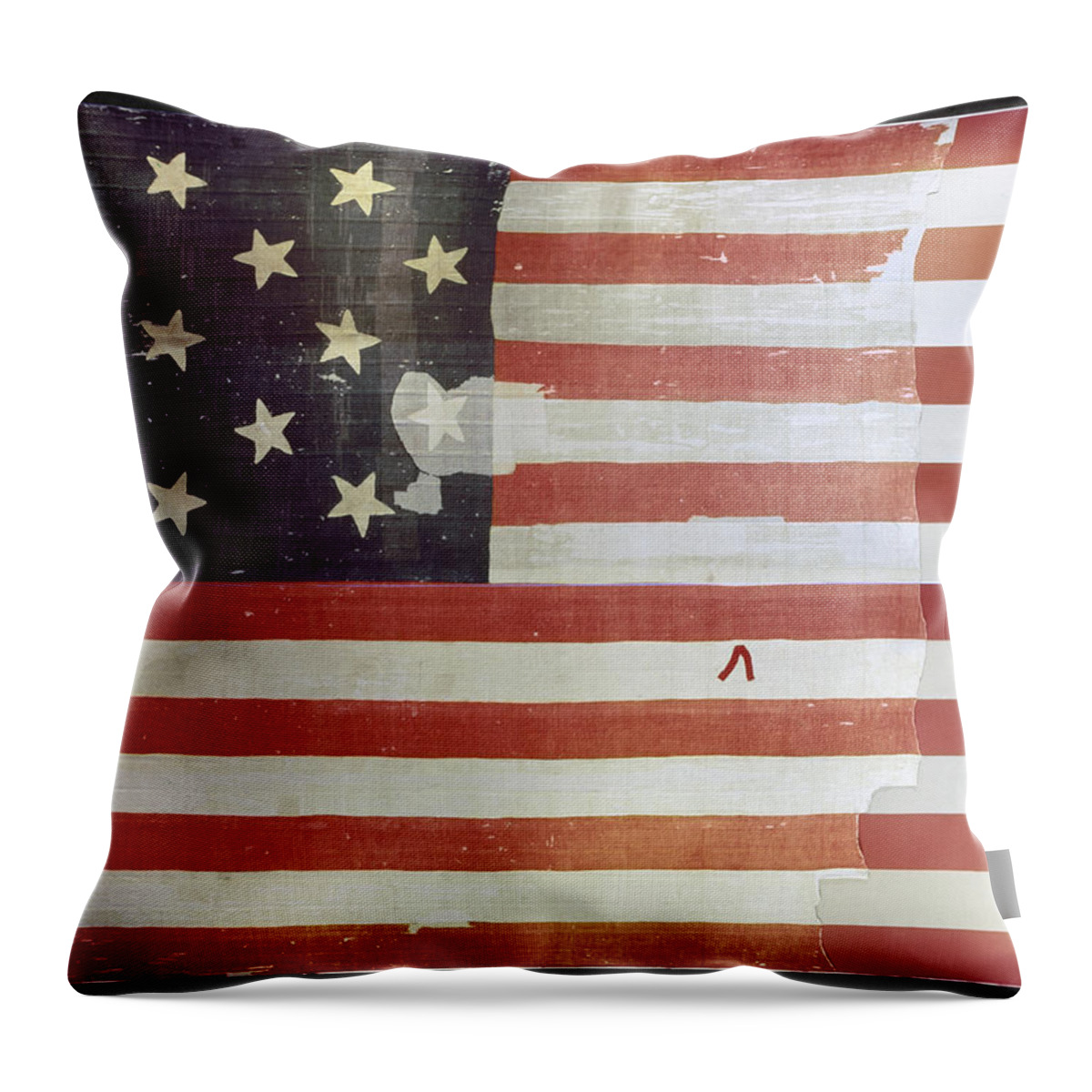 15 Star Flag Throw Pillow featuring the tapestry - textile The Star Spangled Banner #3 by Granger