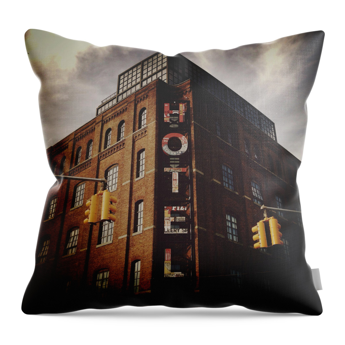 Wythe Hotel Throw Pillow featuring the photograph The Wythe Hotel #2 by Natasha Marco