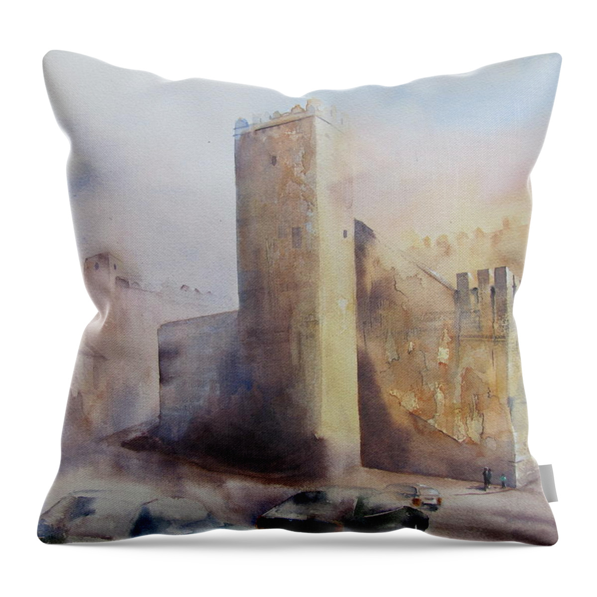 Spain Throw Pillow featuring the painting These Walls Have Seen #2 by Amanda Amend
