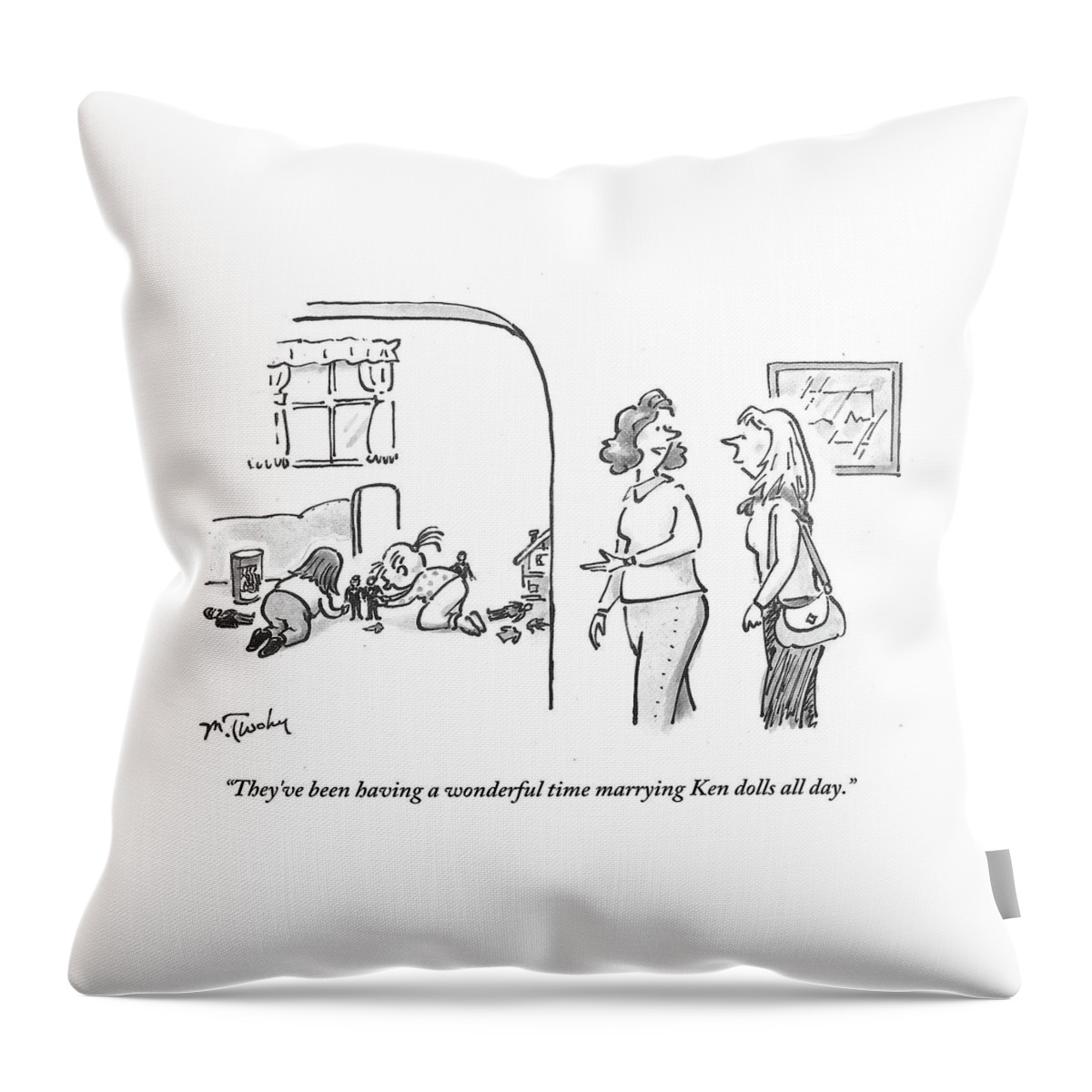 They've Been Having A Wonderful Time Marrying Ken #1 Throw Pillow