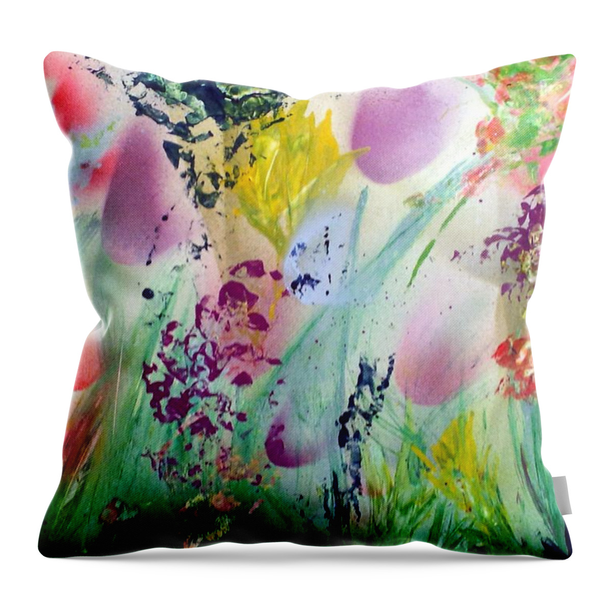 Impressionism Throw Pillow featuring the painting Thinking of Spring by Gerry Smith