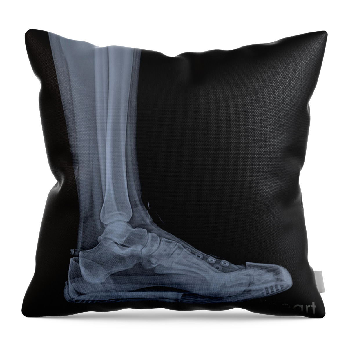 Ankle Throw Pillow featuring the photograph Trainers X-Ray #1 by Guy Viner