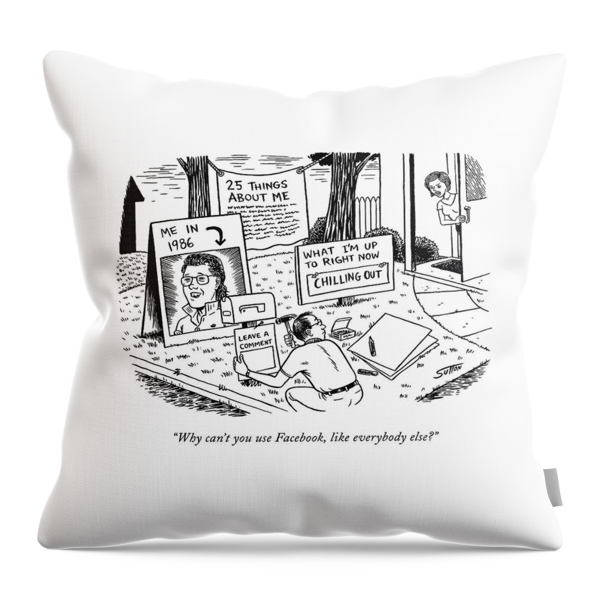 Why Can't You Use Facebook Throw Pillow