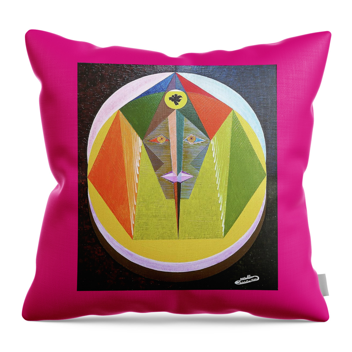 Spirituality Throw Pillow featuring the painting Vaillance by Michael Bellon