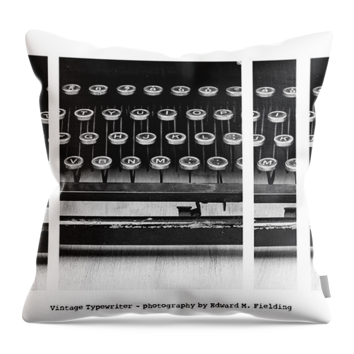 Typewriter Throw Pillow featuring the photograph Vintage Typewriter #1 by Edward Fielding