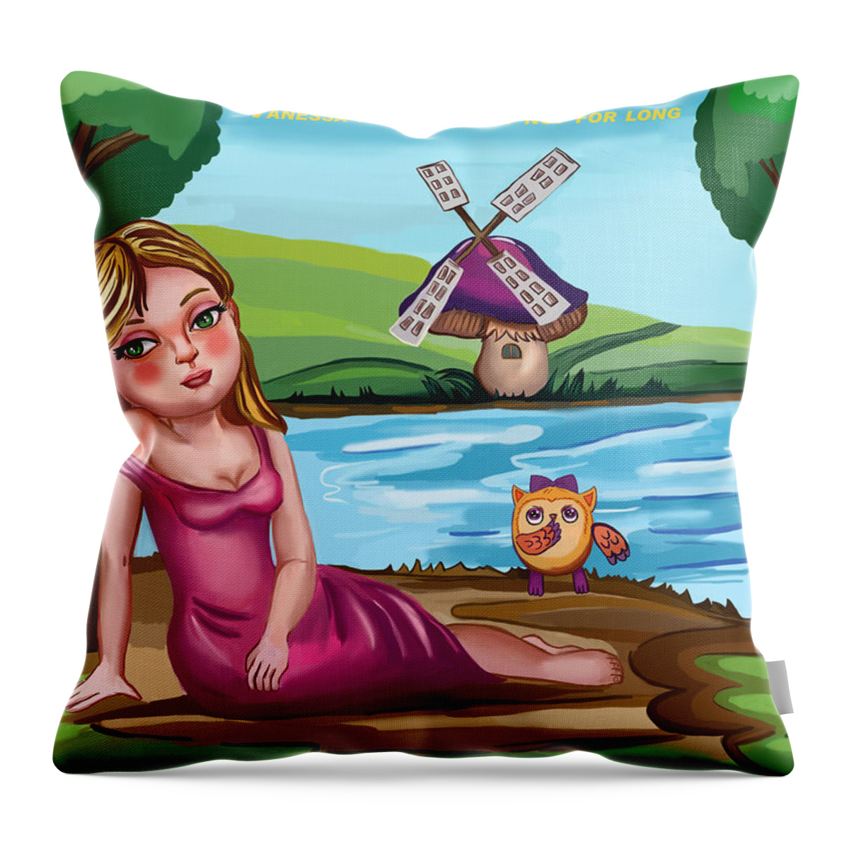 Baby Throw Pillow featuring the painting Waithing #1 by Bogdan Floridana Oana