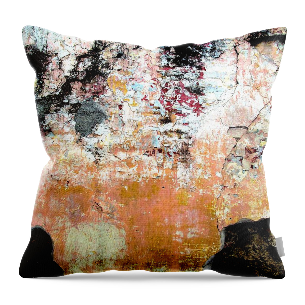 Texture Throw Pillow featuring the digital art Wall Abstract 87 by Maria Huntley