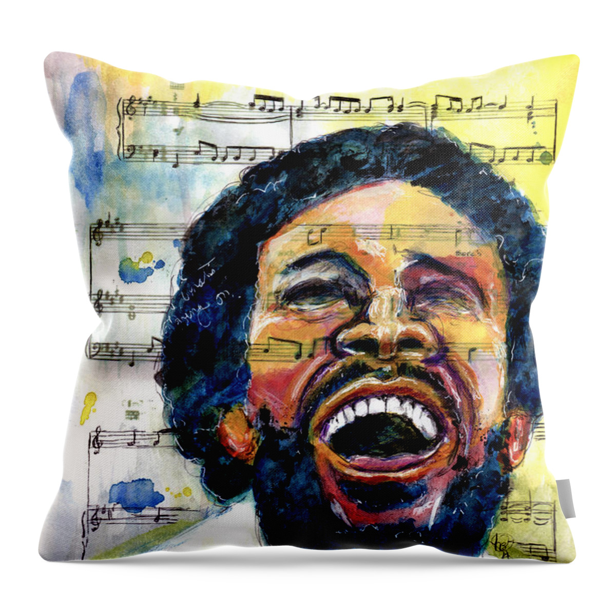 Soul Throw Pillow featuring the painting What's Going On #2 by Howard Barry