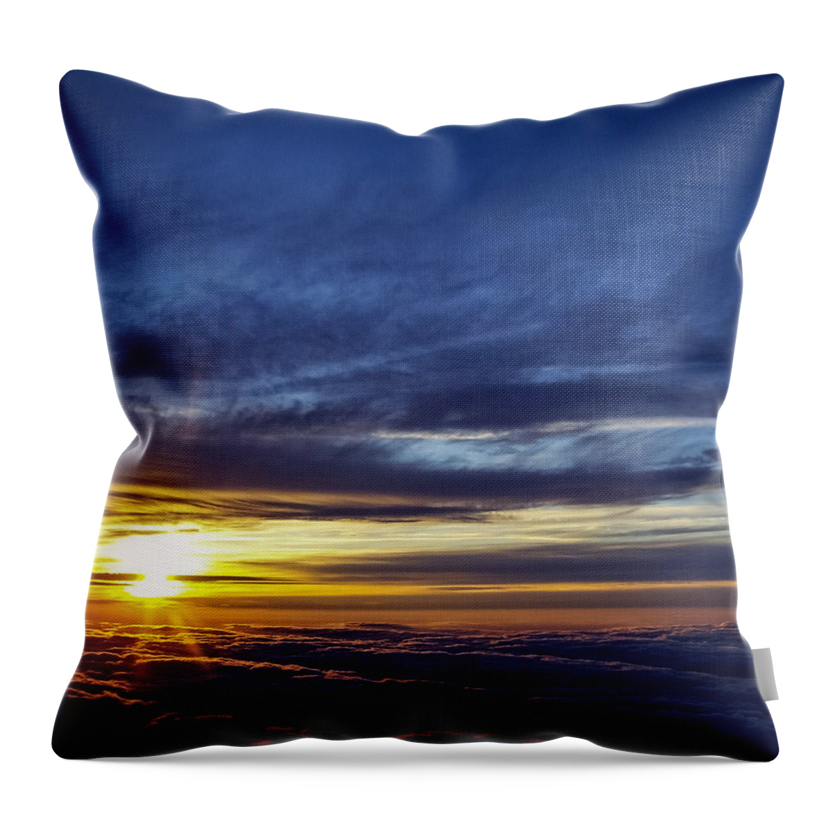 Winter Dawn Throw Pillow featuring the photograph Winter Dawn over New England by Greg Reed