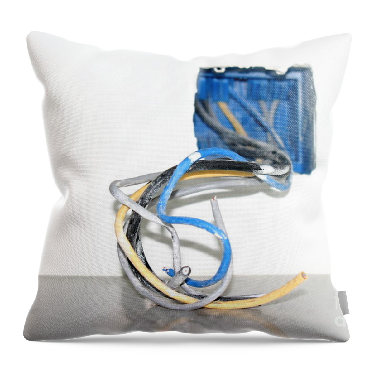 Wire Throw Pillow featuring the photograph Wire Box #1 by Henrik Lehnerer