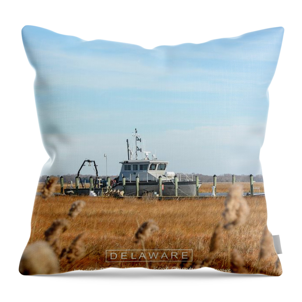 Delaware Throw Pillow featuring the photograph Delaware #10 by American Roadside