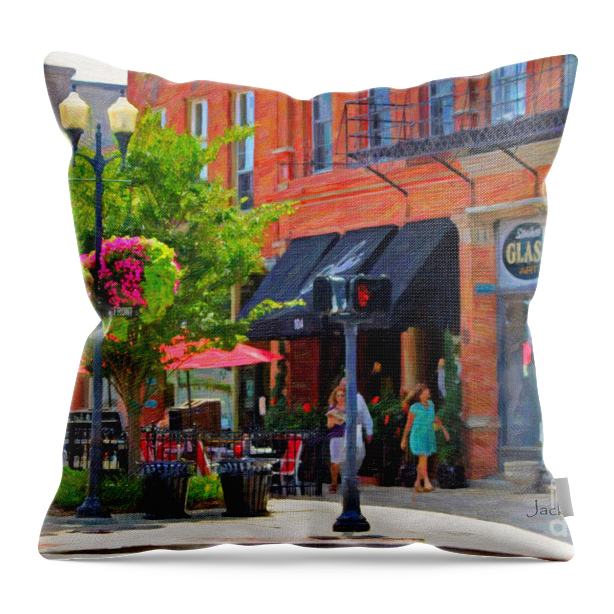 Perrrysburg Ohio Throw Pillow featuring the photograph Downtown Perrysburg #10 by Jack Schultz