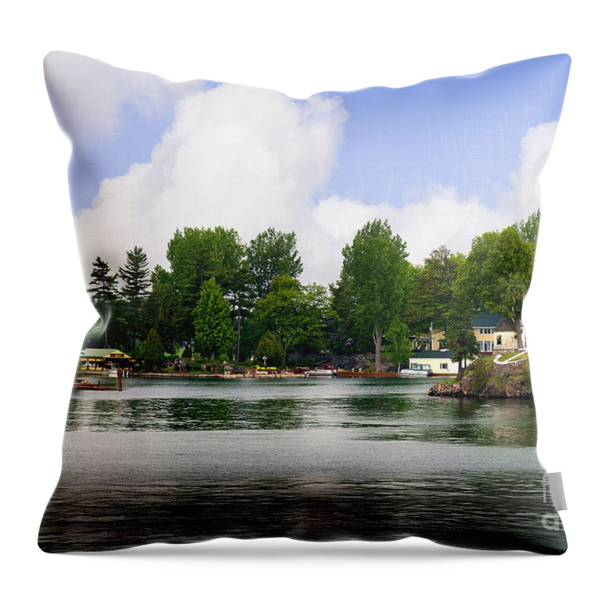 Canada Throw Pillow featuring the photograph 1000 Islands Homes by Brenda Kean