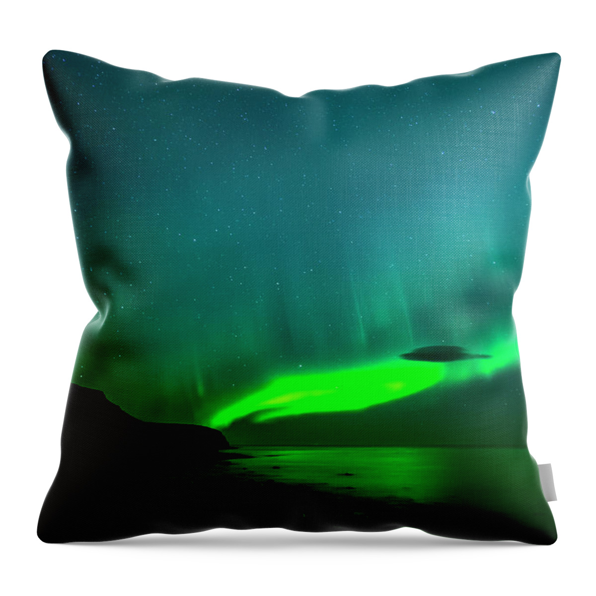 Constellation Throw Pillow featuring the photograph Aurora Borealis On Iceland #11 by Subtik