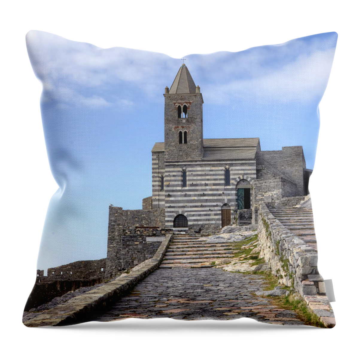 Porto Venere Throw Pillow featuring the photograph Porto Venere #11 by Joana Kruse