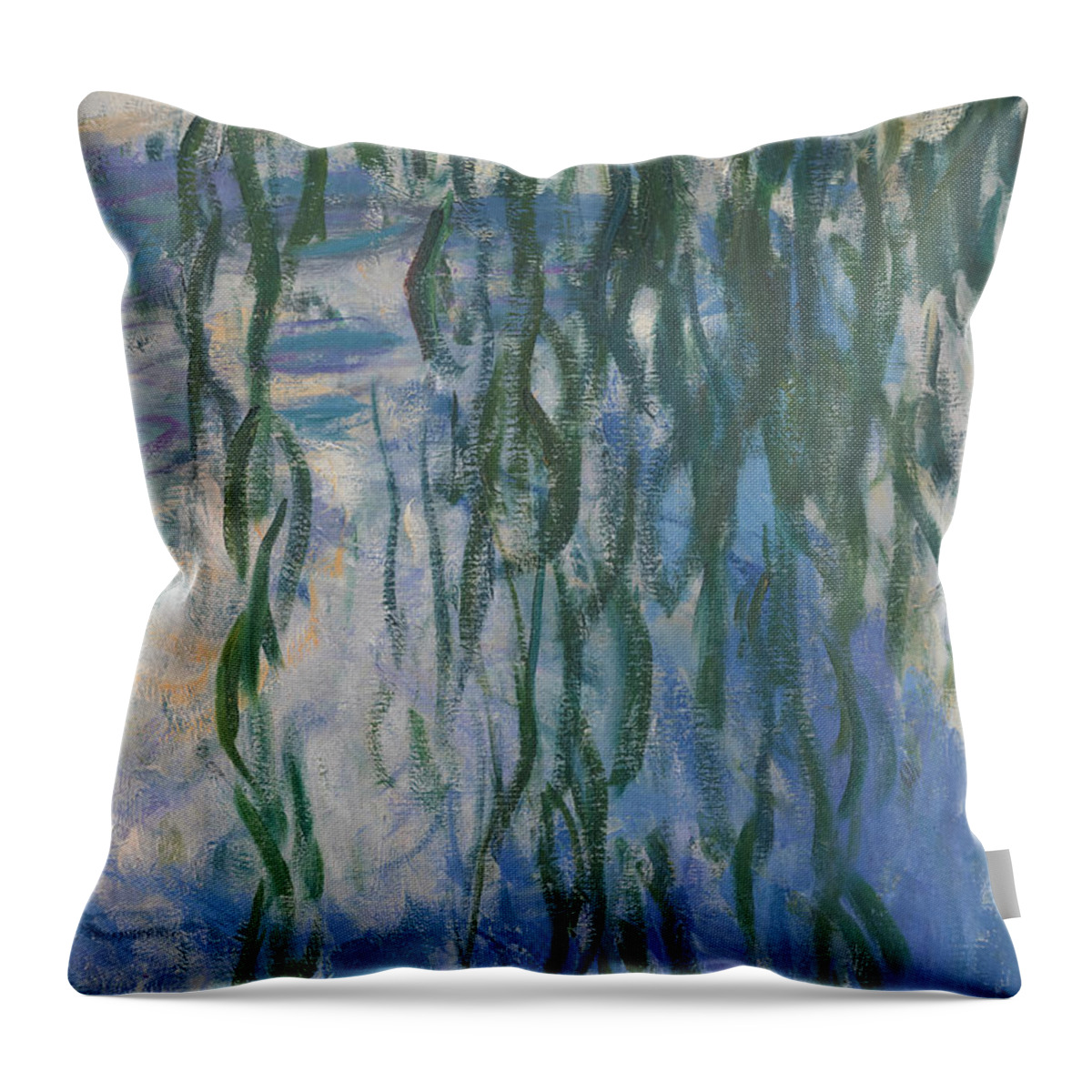 Nymphea Throw Pillow featuring the painting Waterlilies by Claude Monet