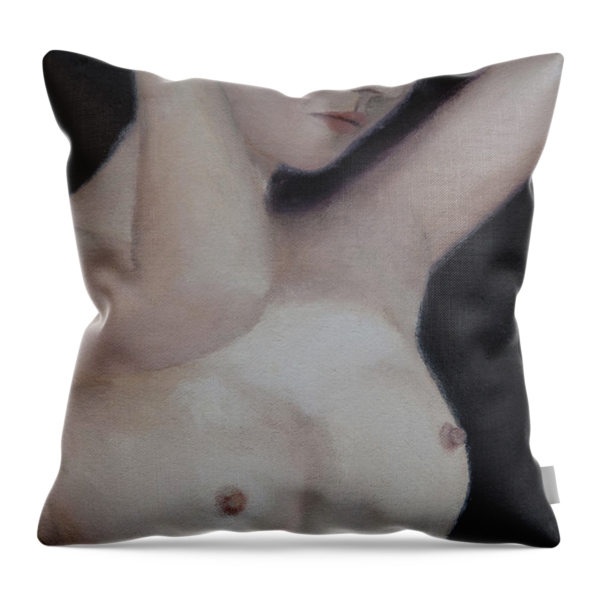 Nude Throw Pillow featuring the painting Afternoon Light #13 by Masami Iida