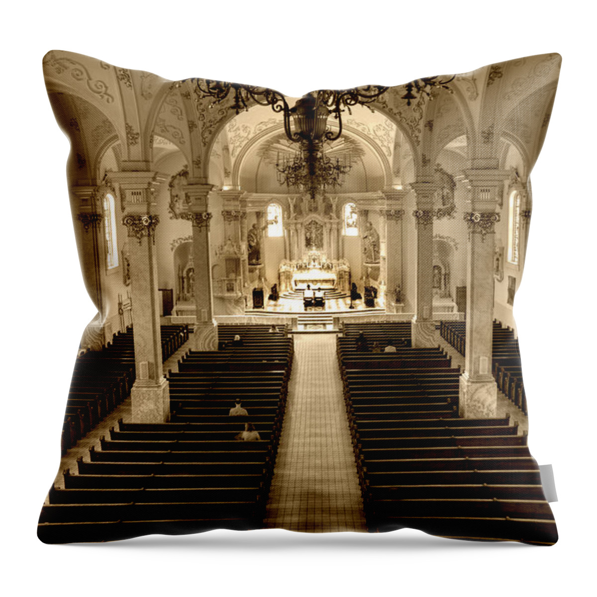 Mn Church Throw Pillow featuring the photograph Church Of Saint Agnes #12 by Amanda Stadther