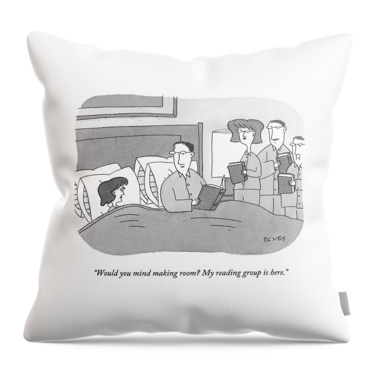 Would You Mind Making Room? My Reading Group Throw Pillow