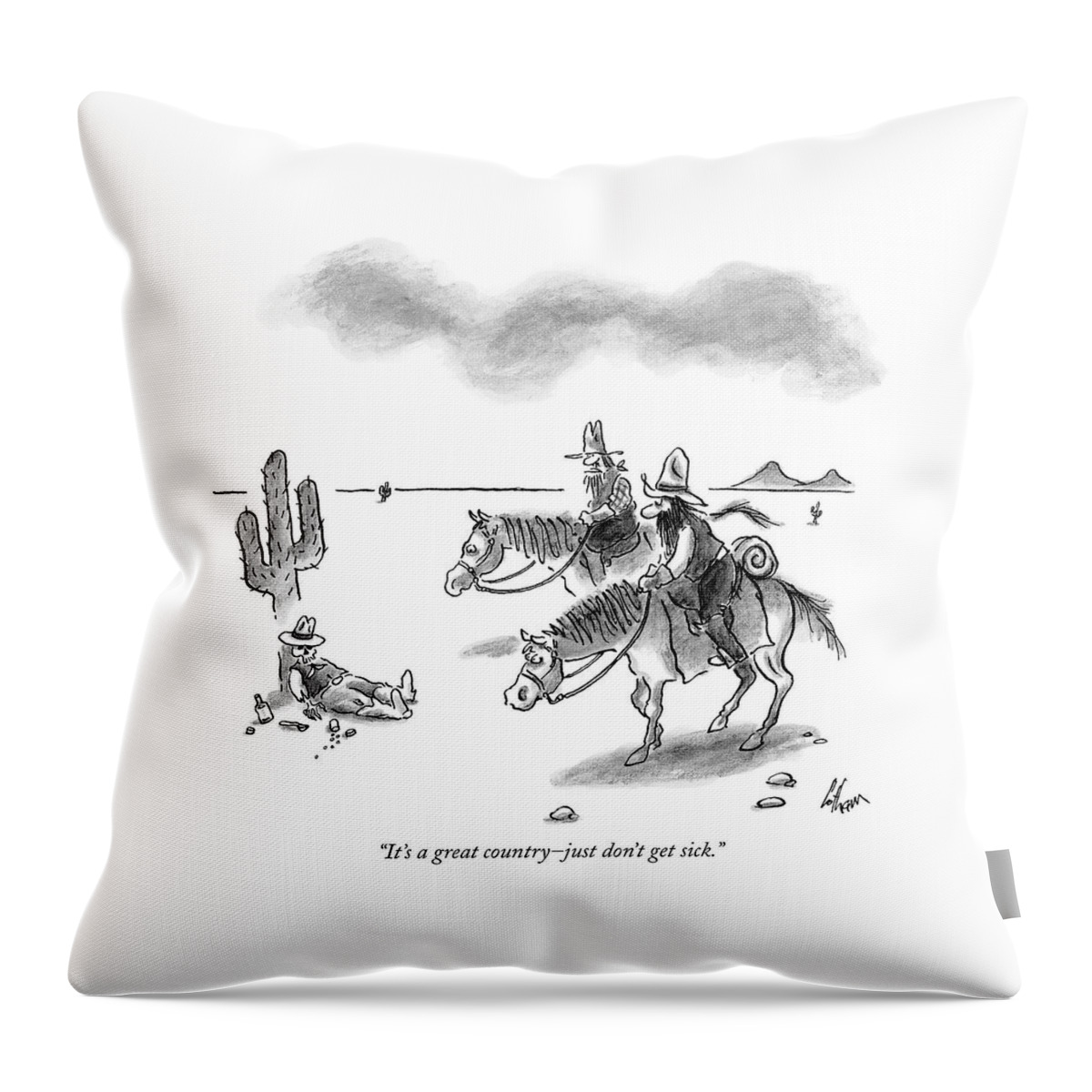 It's A Great Country - Just Don't Get Sick Throw Pillow