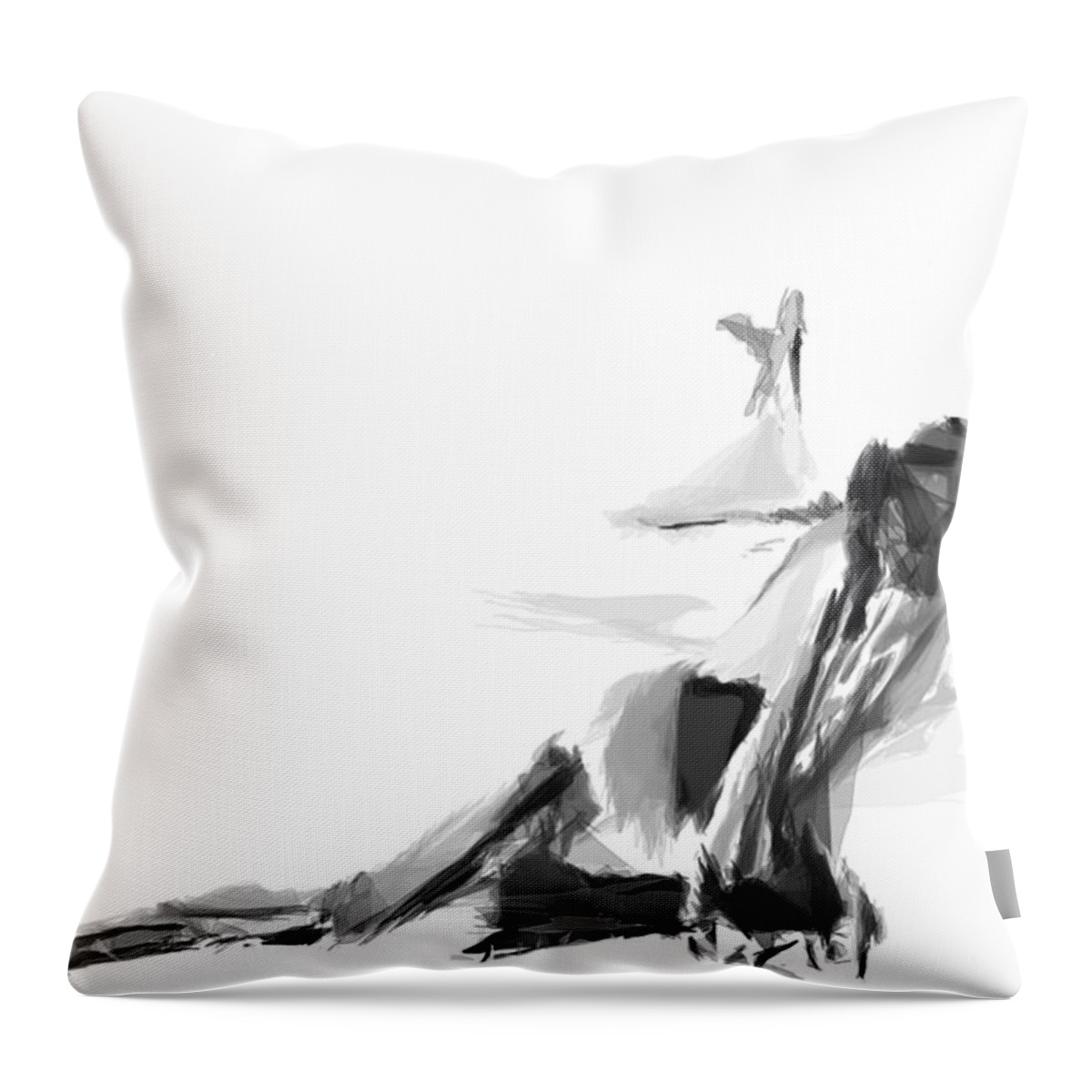 Abstract Throw Pillow featuring the digital art Abstract Series II #15 by Rafael Salazar