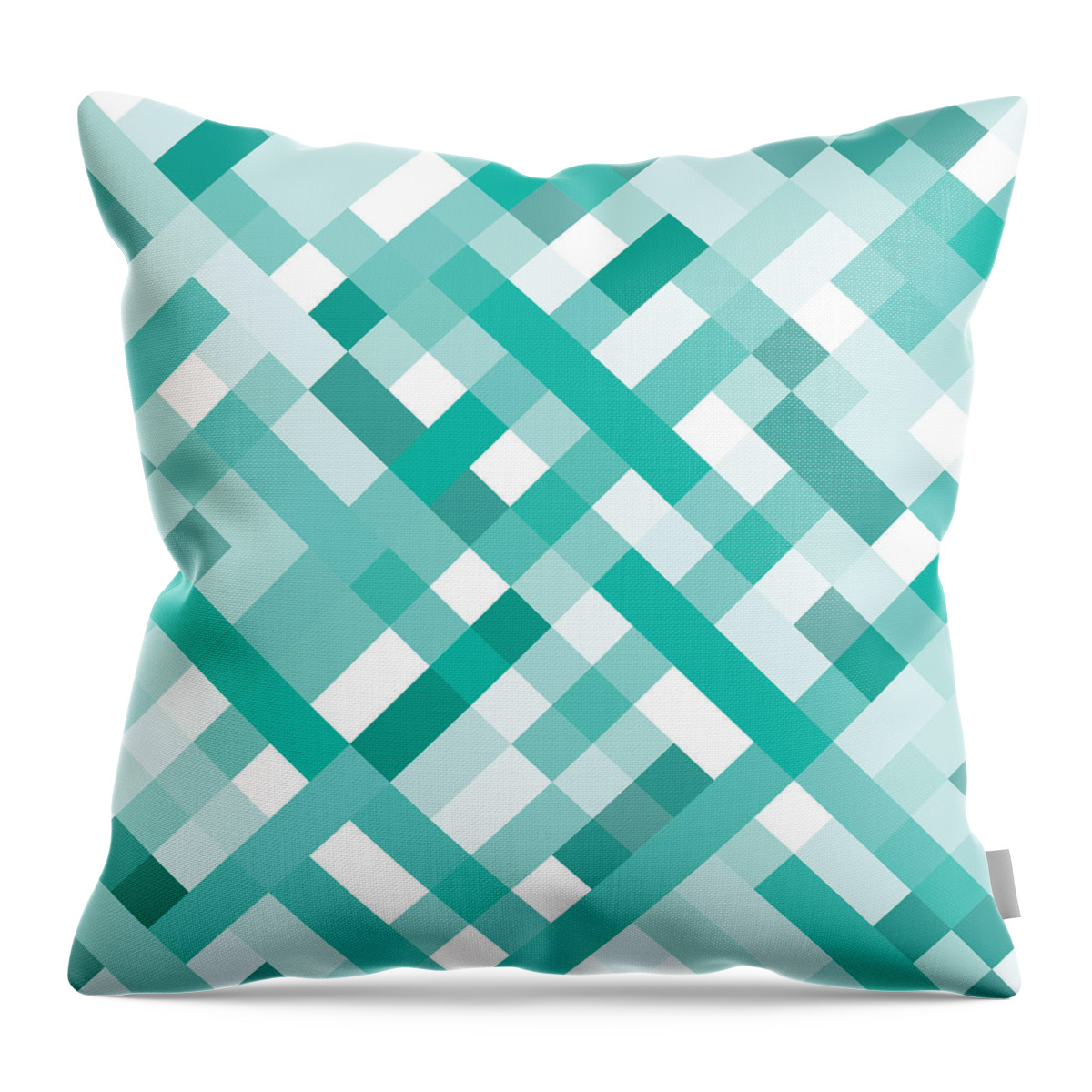 Abstract Throw Pillow featuring the digital art Geometric #15 by Mike Taylor