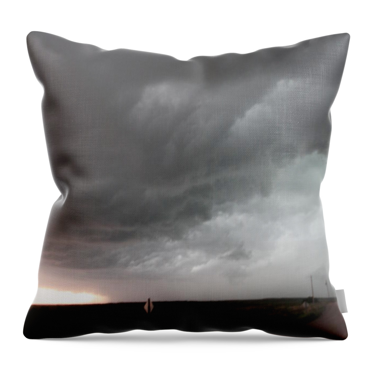 Stormscape Throw Pillow featuring the photograph Nebraska Panhandle Supercells #52 by NebraskaSC