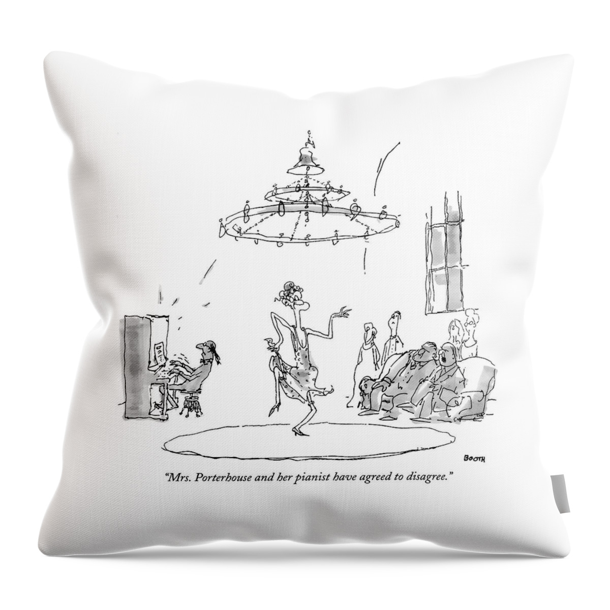 Mrs. Porterhouse And Her Pianist Have Agreed Throw Pillow