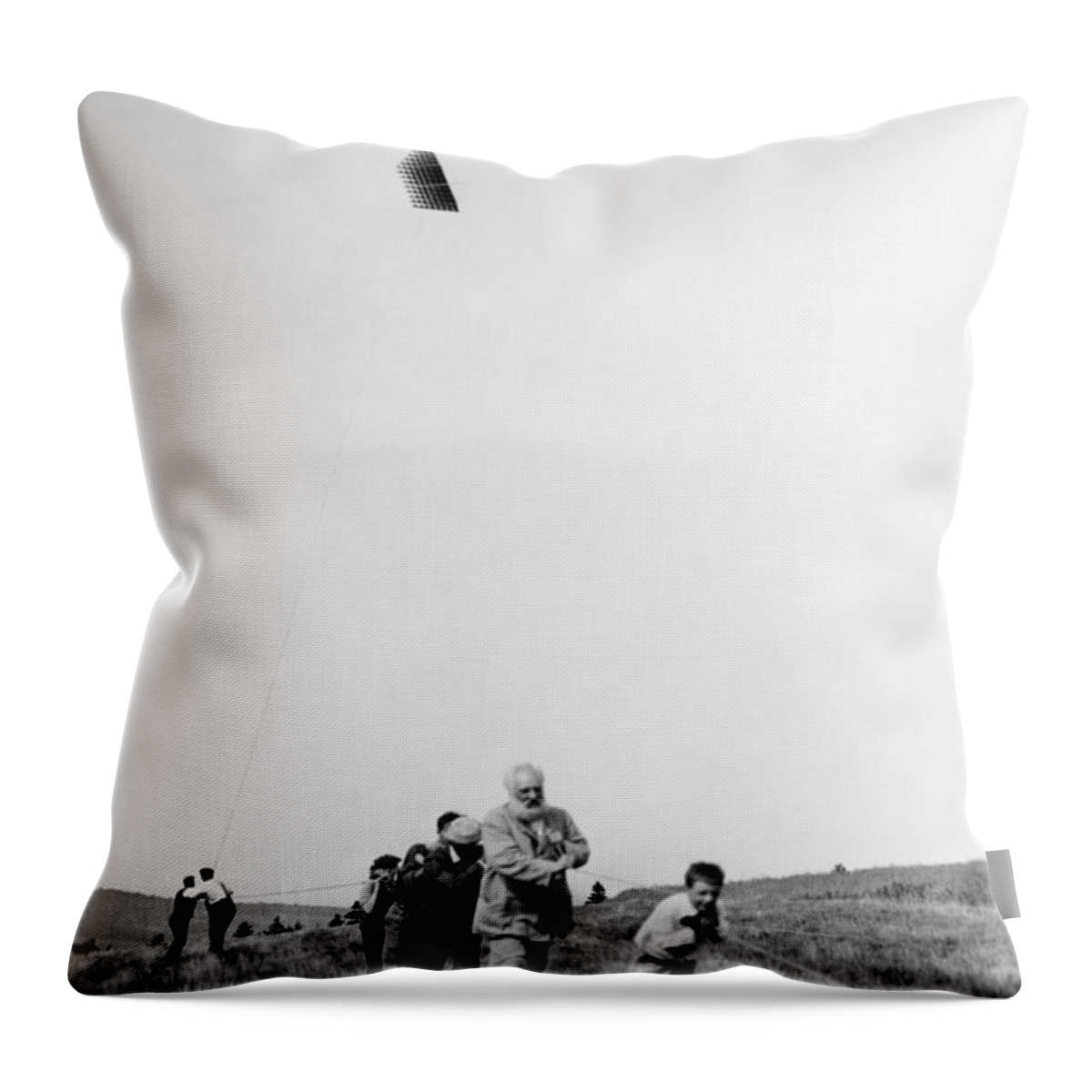 1908 Throw Pillow featuring the photograph Alexander Graham Bell (1847-1922) #16 by Granger