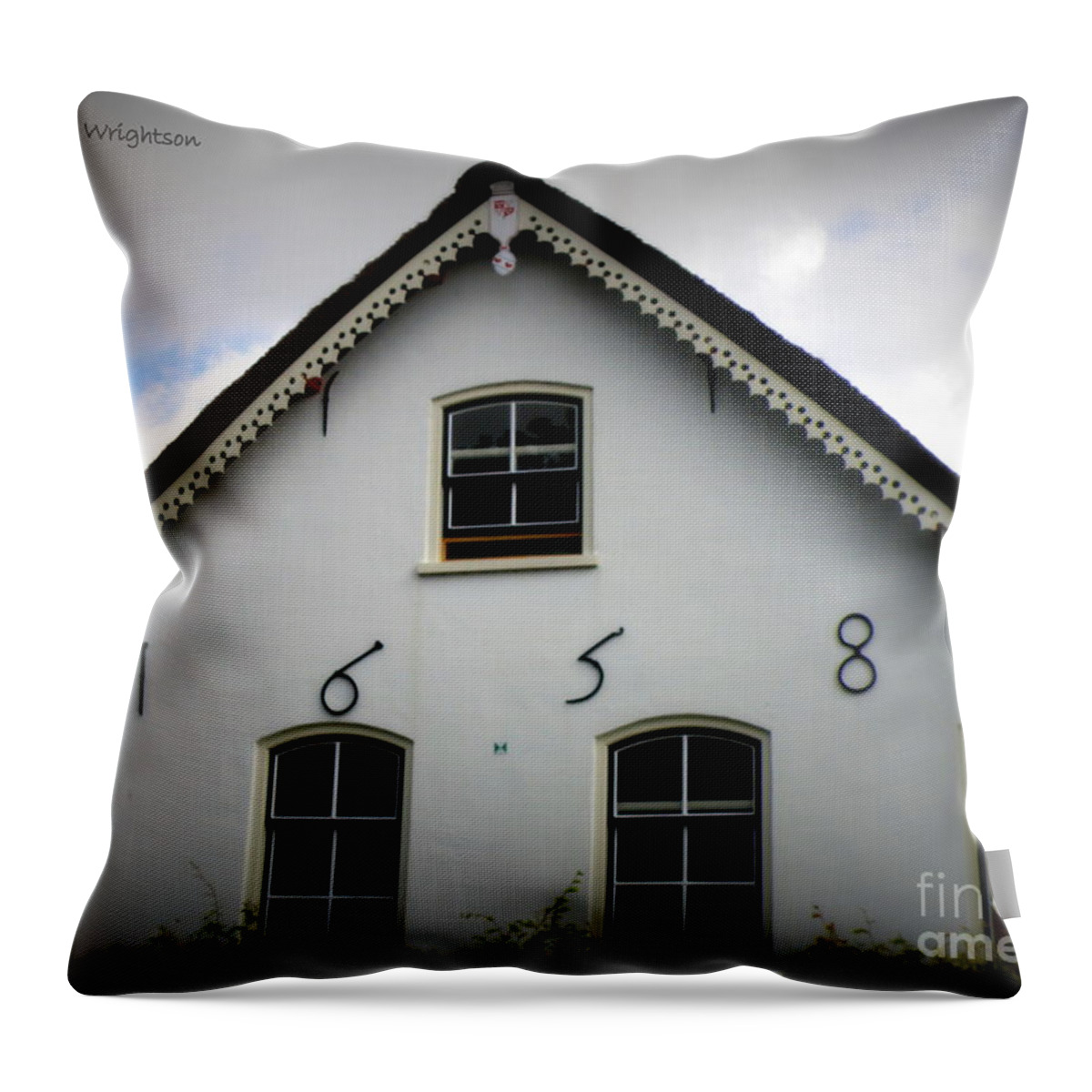 Holland Throw Pillow featuring the photograph 1658 Dutch Farm House by Lainie Wrightson