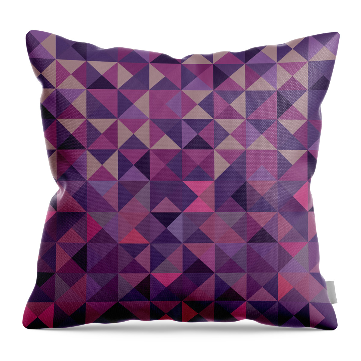 Abstract Throw Pillow featuring the digital art Retro Pixel Art #18 by Mike Taylor