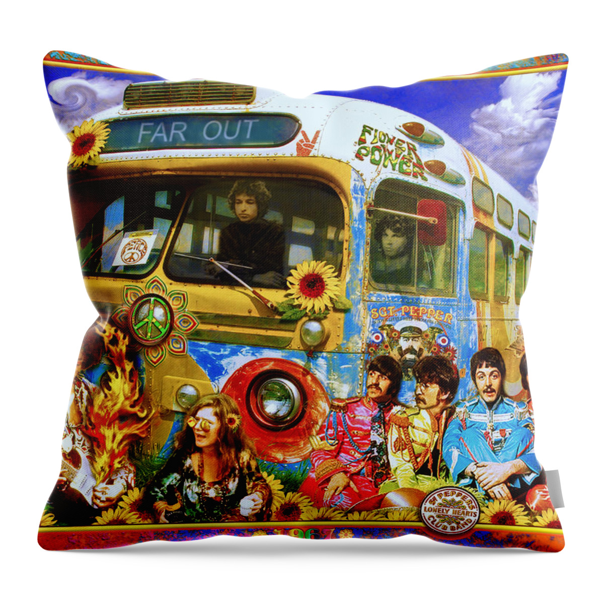 1967 Throw Pillow featuring the photograph 19 Sixty 7 by John Anderson