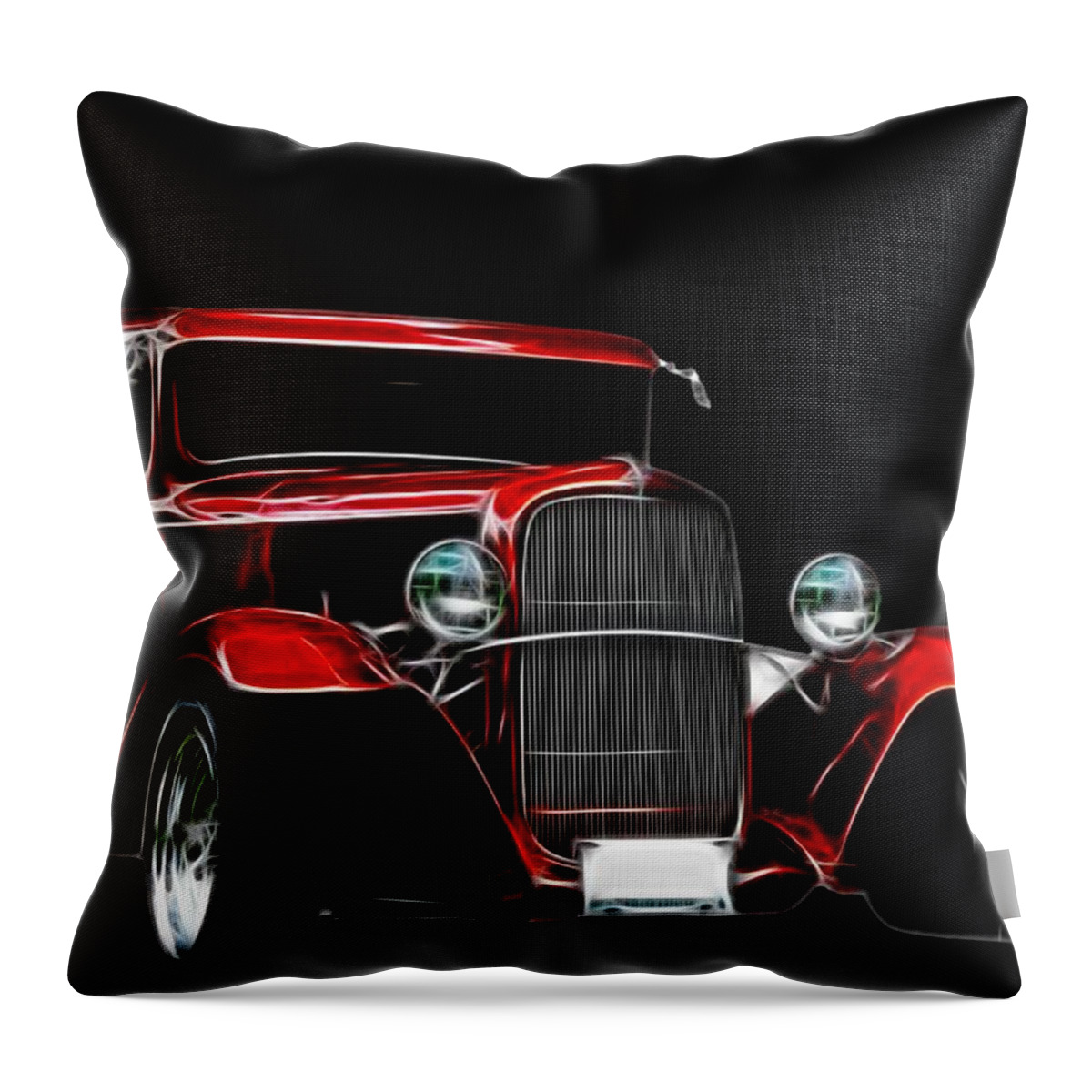 Automobile Throw Pillow featuring the digital art 1931 Ford Panel Truck 2 by Davandra Cribbie