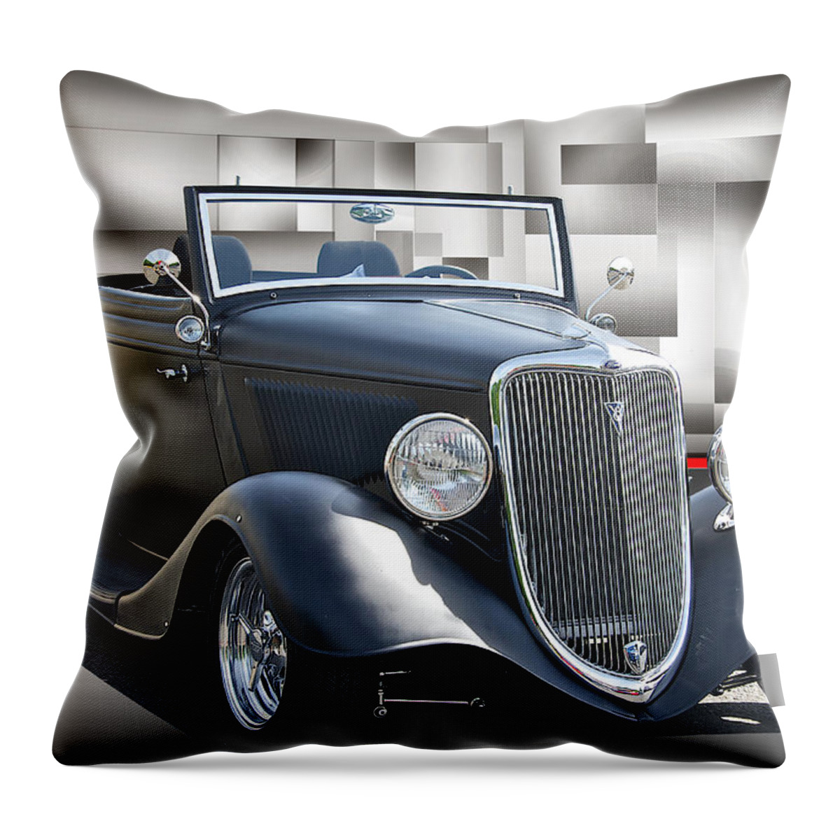 Coupe Throw Pillow featuring the photograph 1934 Ford Cabriolet II by Dave Koontz