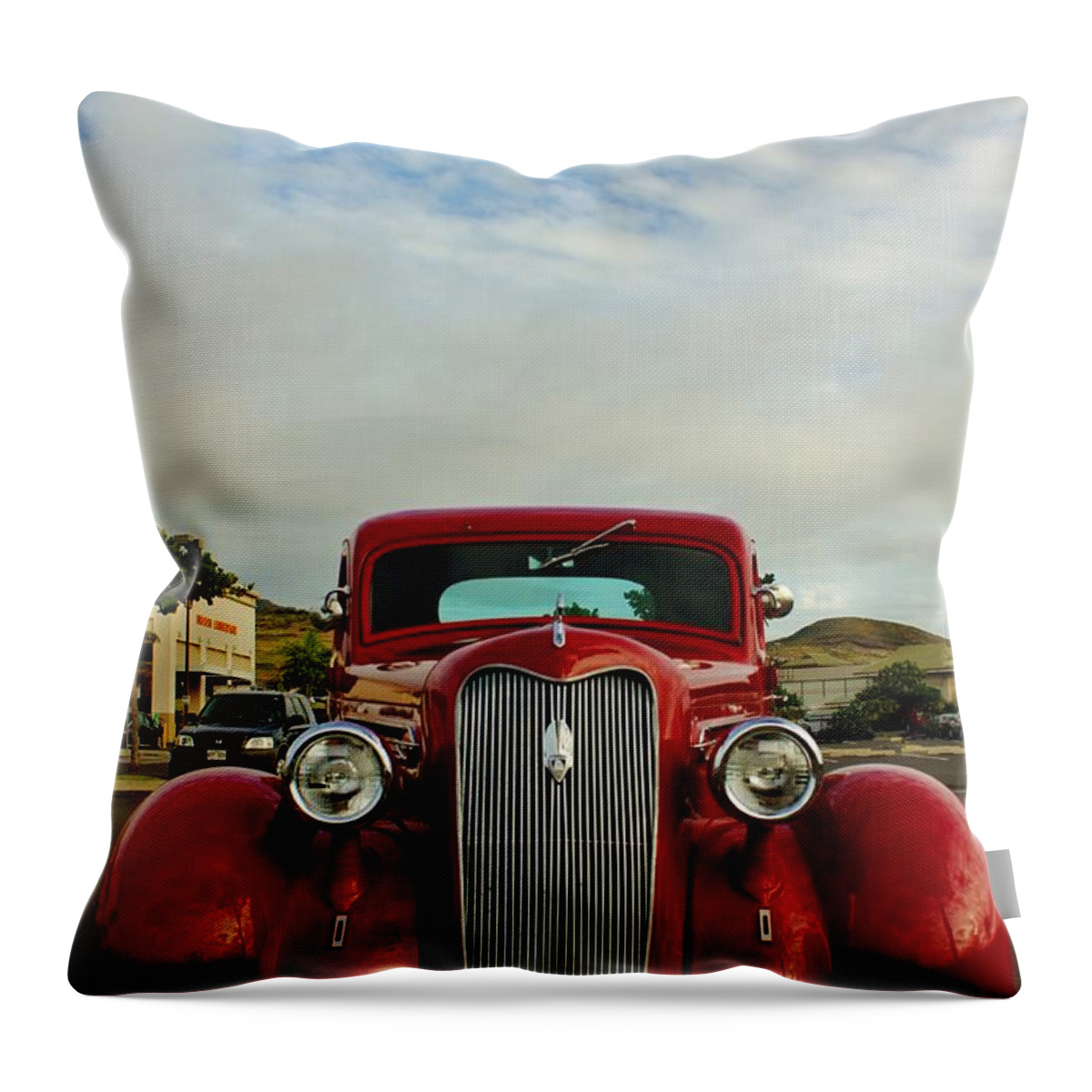 1936 Throw Pillow featuring the photograph 1936 Plymouth by Craig Wood