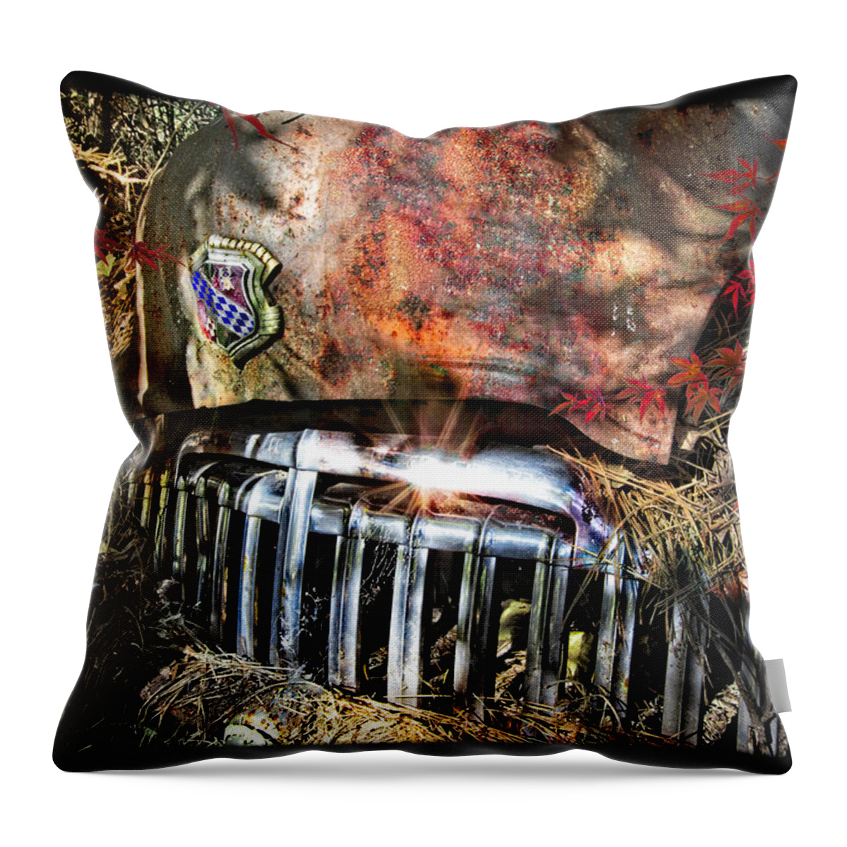 1942 Throw Pillow featuring the photograph 1942 Buick by Debra and Dave Vanderlaan