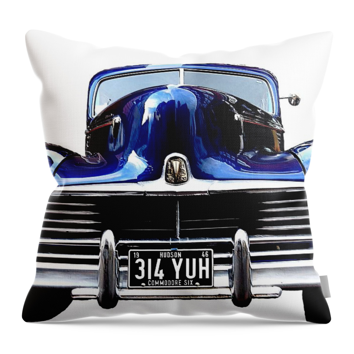 Hudson Throw Pillow featuring the photograph 1946 Hudson by Ron Harpham