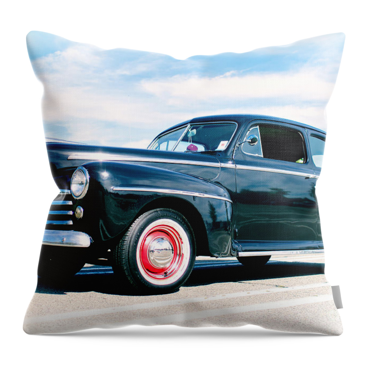 Ford Throw Pillow featuring the photograph 1948 Ford 2 Door Sedan by Mark Miller
