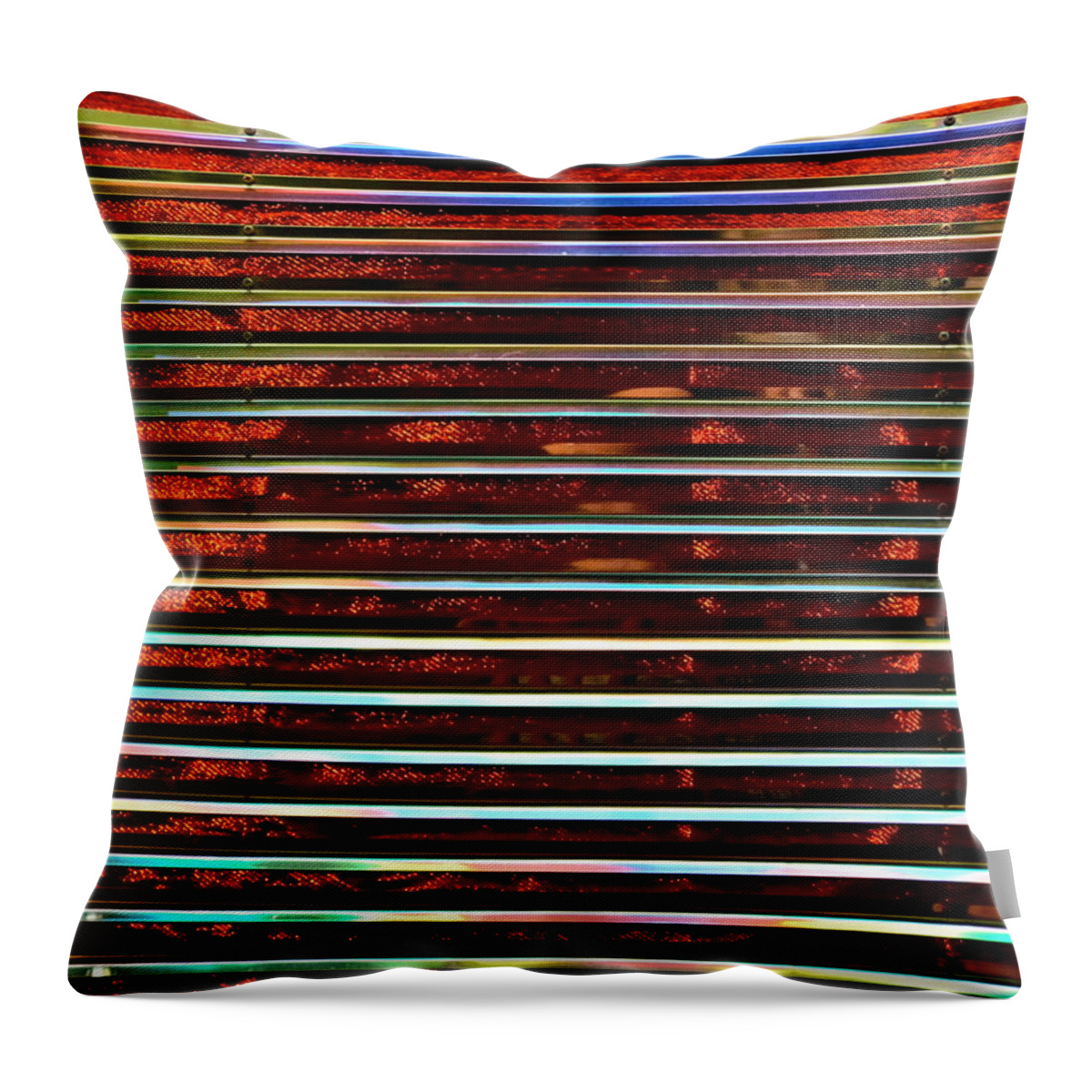 Grill Throw Pillow featuring the photograph 1951 Seeburg Juke Box Grill by Kirsten Giving