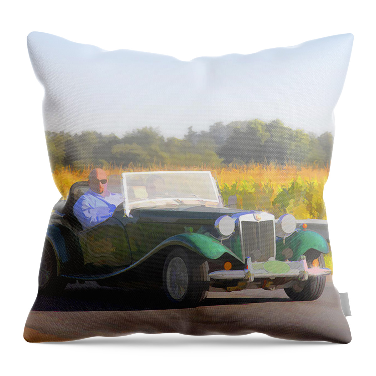 Mg Throw Pillow featuring the photograph 1953 Mg Td by Jack R Perry