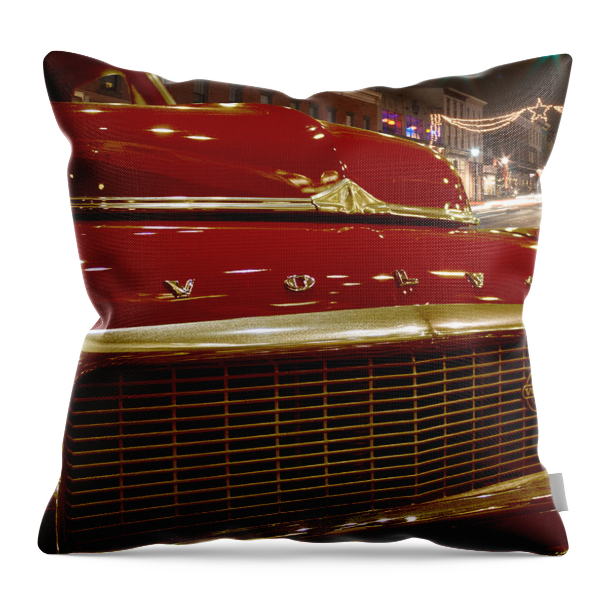 1953 Throw Pillow featuring the photograph 1953 Volvo PV 444 by Michael Porchik
