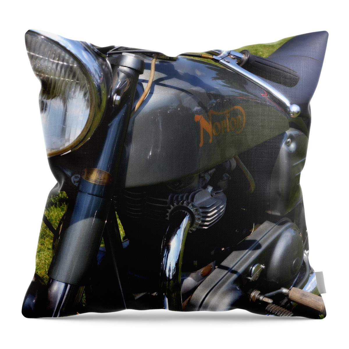 Power Throw Pillow featuring the photograph 1958 Norton Dominator by Michelle Calkins