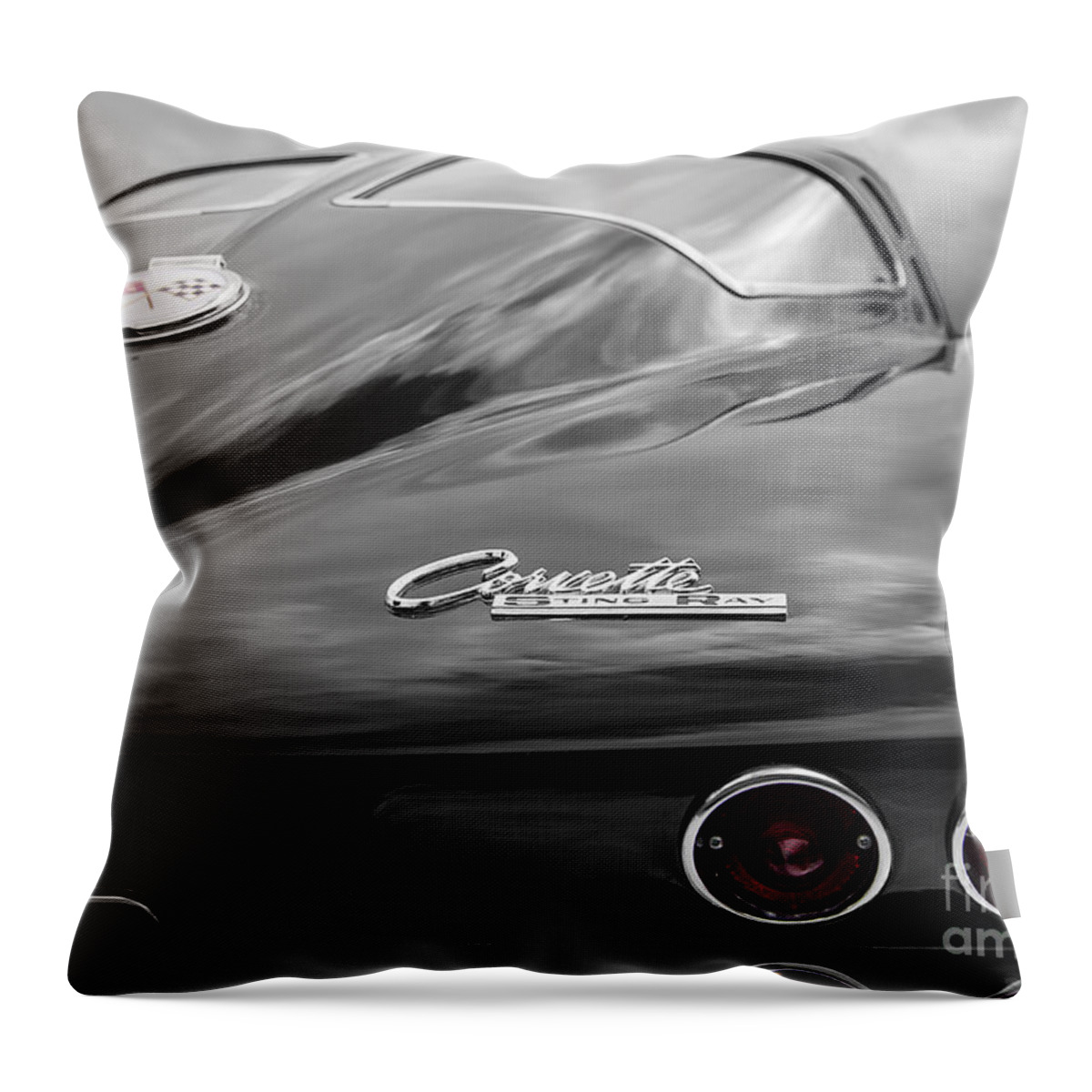 1963 Chevrolet Corvette Stingray Throw Pillow featuring the photograph 1963 Corevtte Stingray by Dennis Hedberg